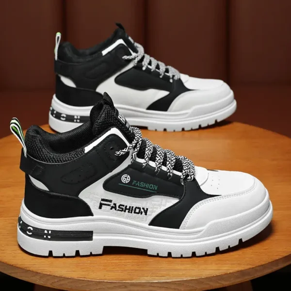 Men's Shoes New Breathable High-Top Shoes Men's Fashion Casual Board Shoes - 图片 2