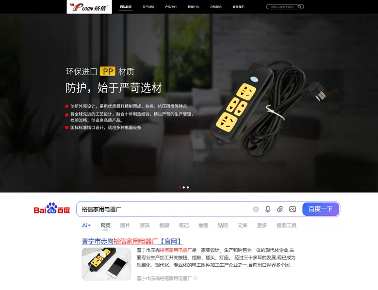 插座行业网站案例